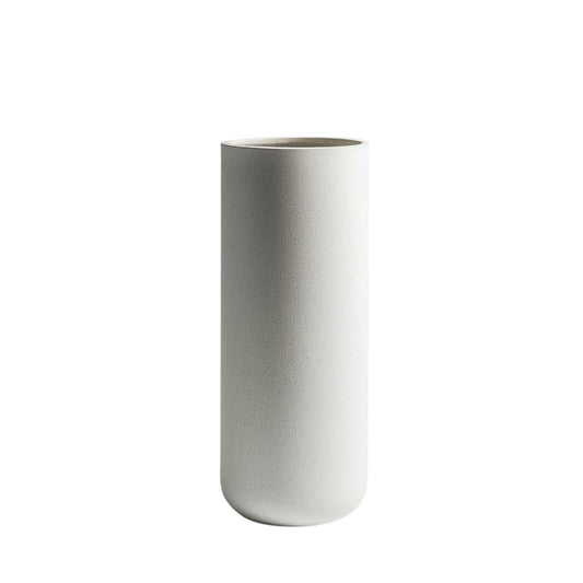 TVIVA Modern Matte Ceramic Vase - Tall Cylindrical Geometric Style